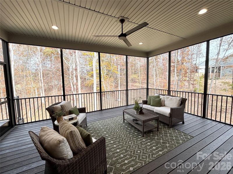 Exterior details and patio area of a home in Irish Creek, Landis (Image 28).