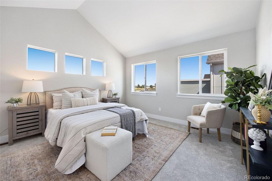 Furnished interior view inside a new home in Trailside on Harmony, Timnath (Image 12).