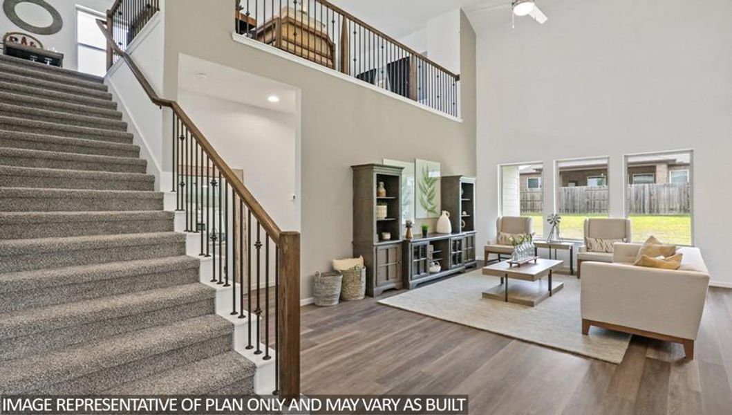 Furnished interior view inside a new home in Hills of Westlake, Conroe (Image 4).