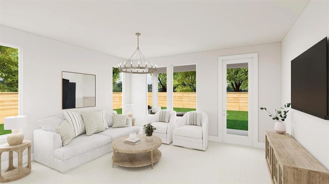 Furnished interior view inside a new home in Garden Collection at Harvest, Argyle (Image 6). Furnished interior view inside a new home in Garden Collection at Harvest, Argyle (Image 6).