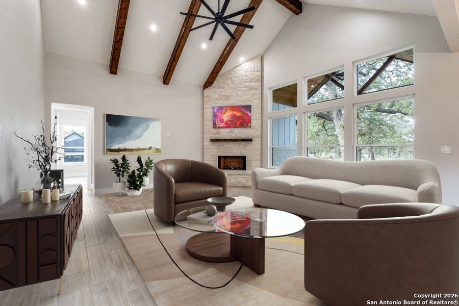 Furnished interior view inside a new home in , Adkins (Image 6).