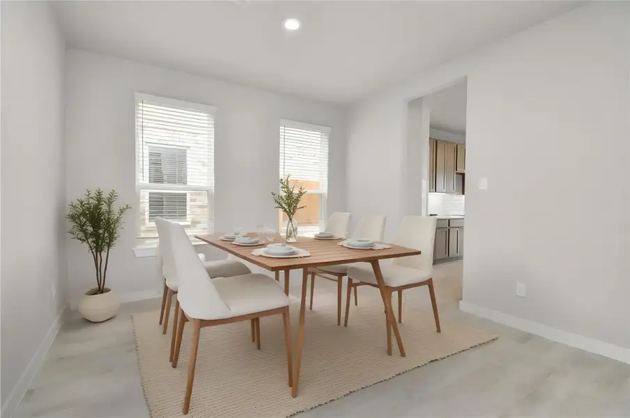 *Virtually Staged* Dining Room. Sample photo of completed home with similar floor plan. Actual colors and selections may vary. *Virtually Staged* Dining Room. Sample photo of completed home with similar floor plan. Actual colors and selections may vary.