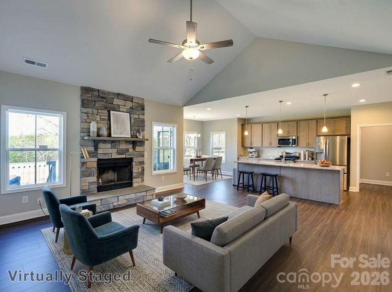 Furnished interior view inside a new home in , Bostic (Image 15).