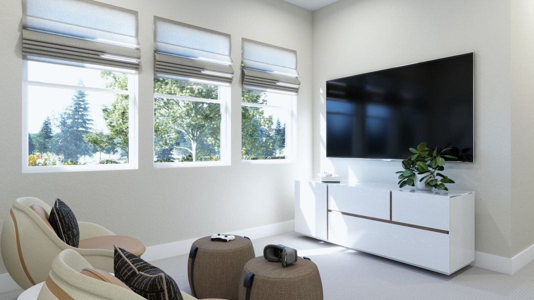 Representative furnished interior of a home built from the The Broadmoor by Trumark Homes in RainDance, Windsor (Image 7).
