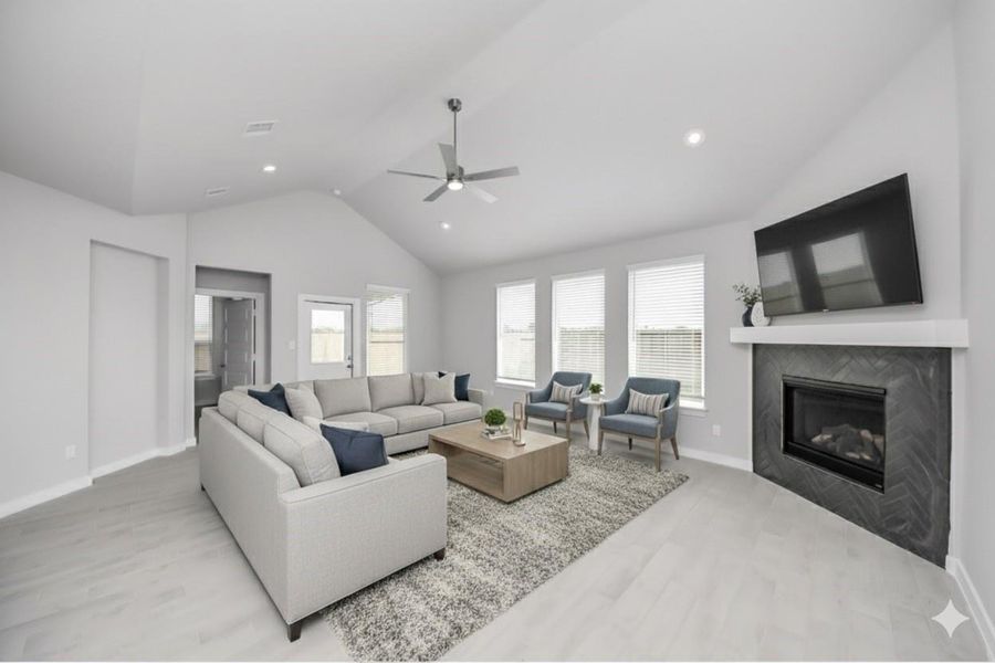 Virtually Staged - Living Room. Sample photo of completed home with similar floor plan. Actual colors and selections may vary. Virtually Staged - Living Room. Sample photo of completed home with similar floor plan. Actual colors and selections may vary.