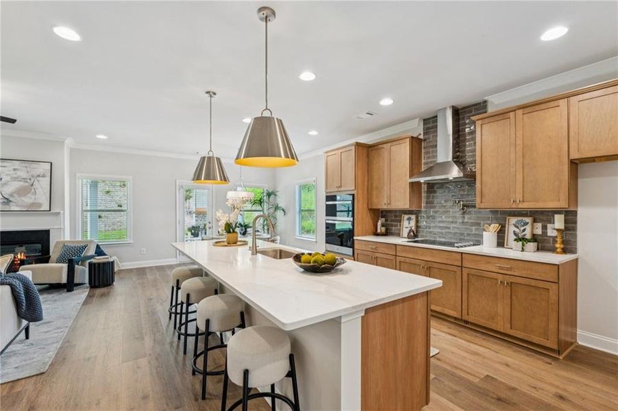 Furnished interior view inside a new home in , Flowery Branch (Image 9). Furnished interior view inside a new home in , Flowery Branch (Image 9).