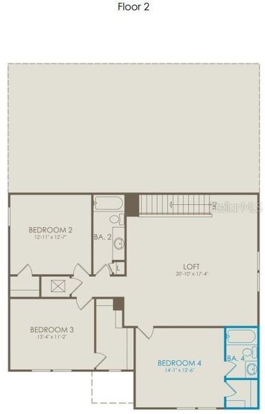 2D floor plan layout of this home in The Landings at Live Oak Lake, St. Cloud, FL (Image 5). 2D floor plan layout of this home in The Landings at Live Oak Lake, St. Cloud, FL (Image 5).