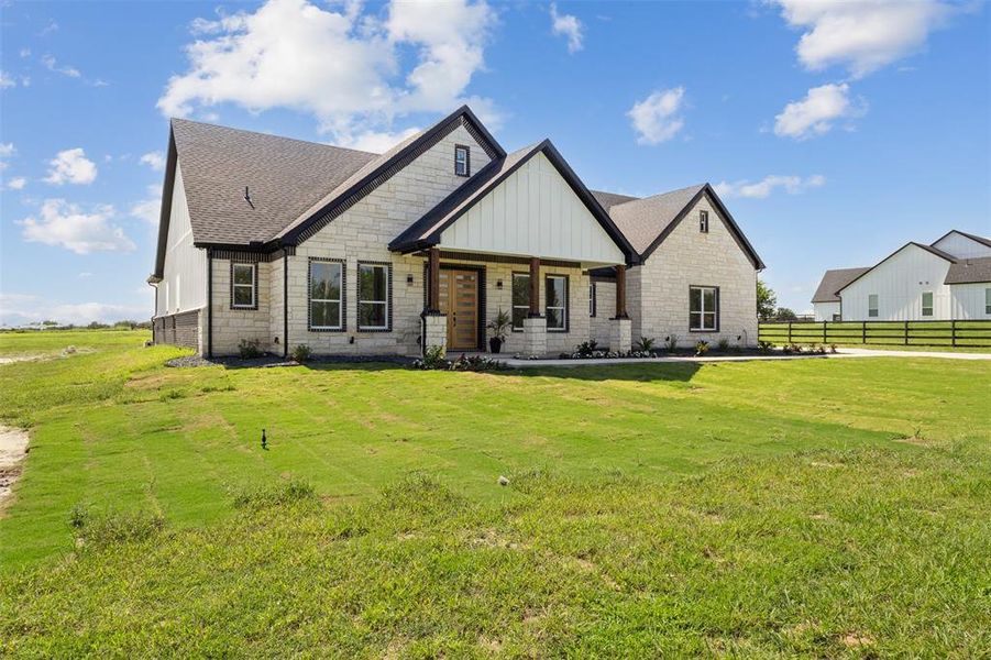 Front exterior of a new home in , Greenville, TX, highlighting curb appeal (Image 24).
