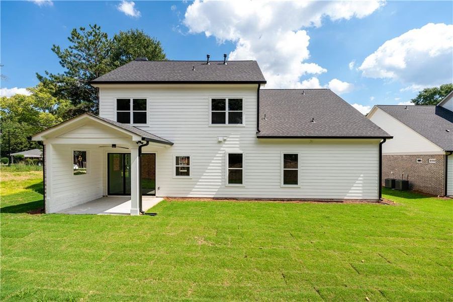 Front exterior of a new home in , Lawrenceville, GA, highlighting curb appeal (Image 24).