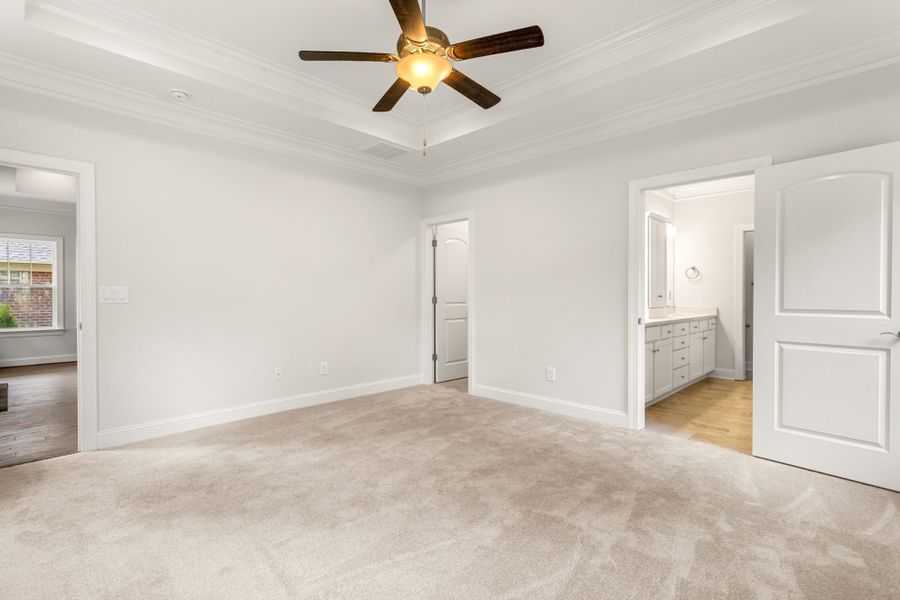 Representative unfurnished interior of a home built from the Somerset by Keystone Homes NC in Weybridge, Burlington (Image 12).