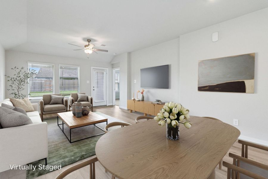 Furnished interior view inside a new home in Landing Meadows - Traditional Series, New Caney (Image 11). Furnished interior view inside a new home in Landing Meadows - Traditional Series, New Caney (Image 11).