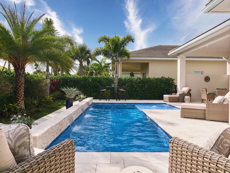 Exterior details and patio area of a home in , Palm Beach Gardens (Image 16). Exterior details and patio area of a home in , Palm Beach Gardens (Image 16).