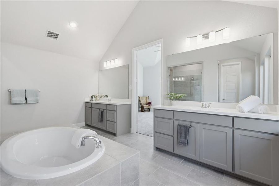 Furnished interior view inside a new home in Watercress 65', Haslet (Image 18). Furnished interior view inside a new home in Watercress 65', Haslet (Image 18).