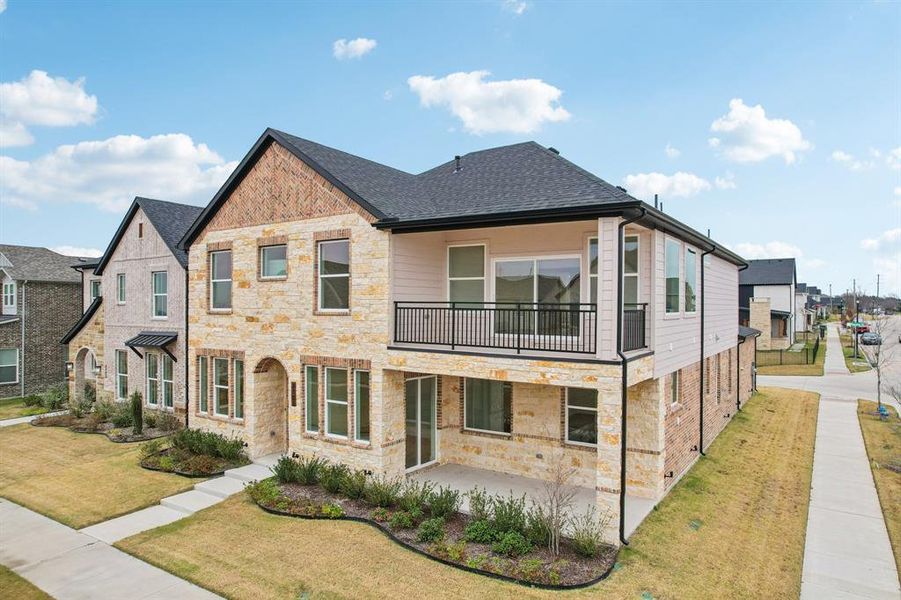 Front exterior of a new home in , Rowlett, TX, highlighting curb appeal (Image 24).