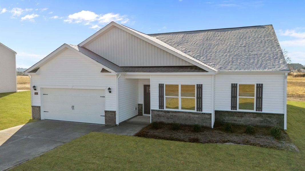 Front exterior of a new home in Dail Farm, Farmville, NC, highlighting curb appeal (Image 5).