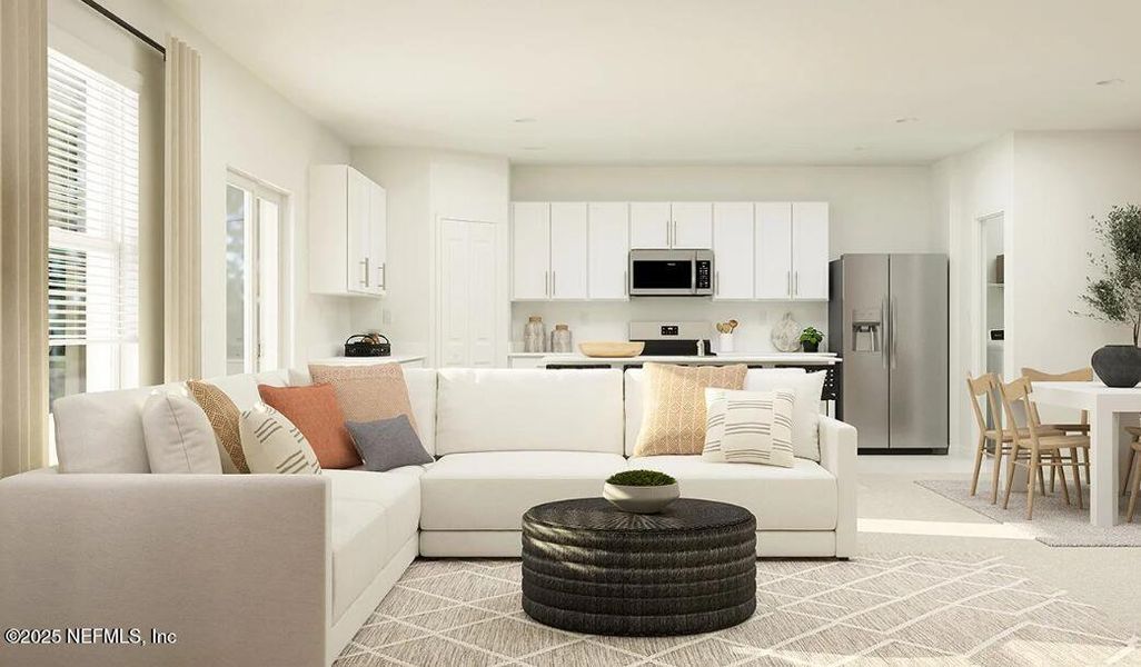 Furnished interior view inside a new home in Whistler Woods, Jacksonville (Image 9).