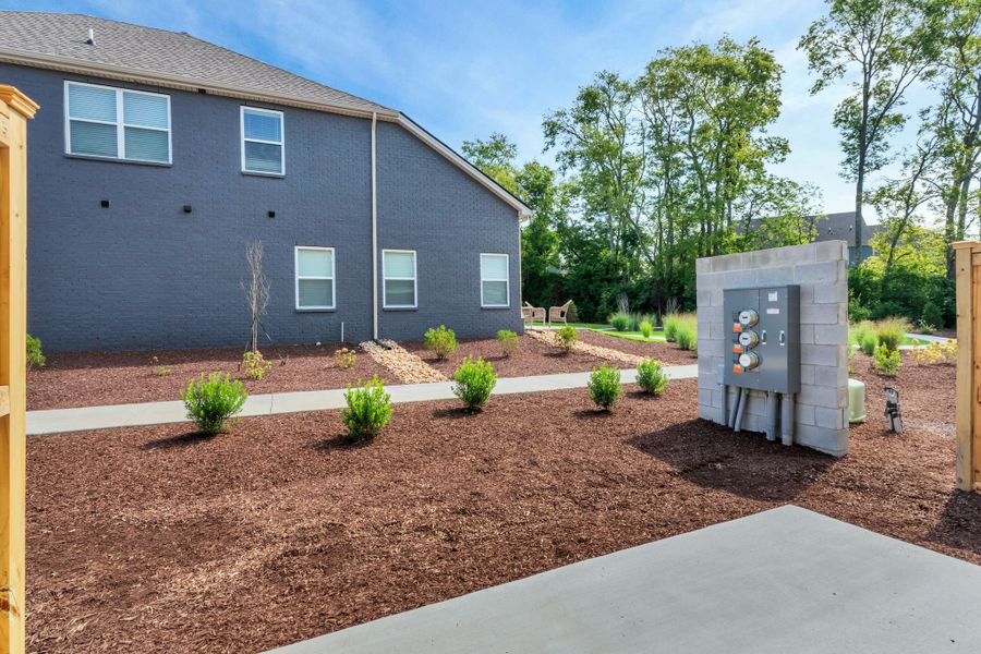 Front exterior of a new home in Oxford Station, Gallatin, TN, highlighting curb appeal (Image 18). Front exterior of a new home in Oxford Station, Gallatin, TN, highlighting curb appeal (Image 18).