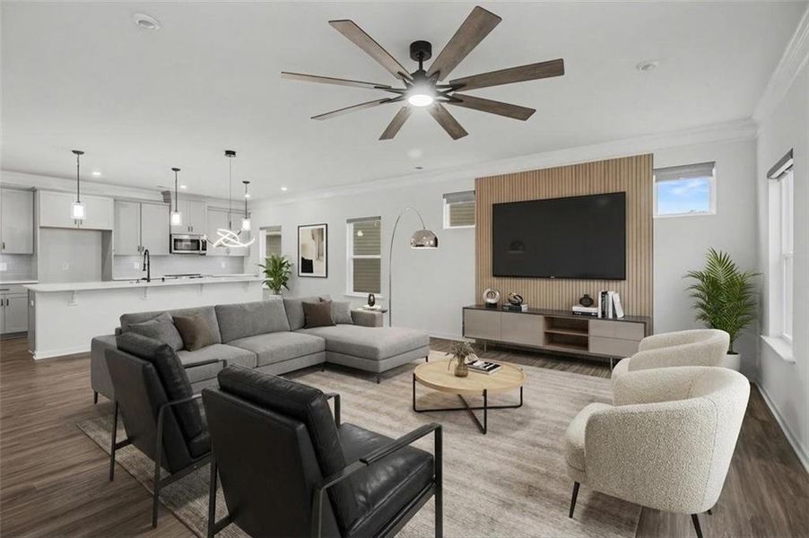 Furnished interior view inside a new home in , Cartersville (Image 12).