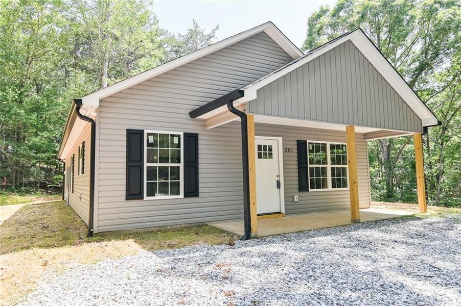 Front exterior of a new home in , Dahlonega, GA, highlighting curb appeal (Image 19).