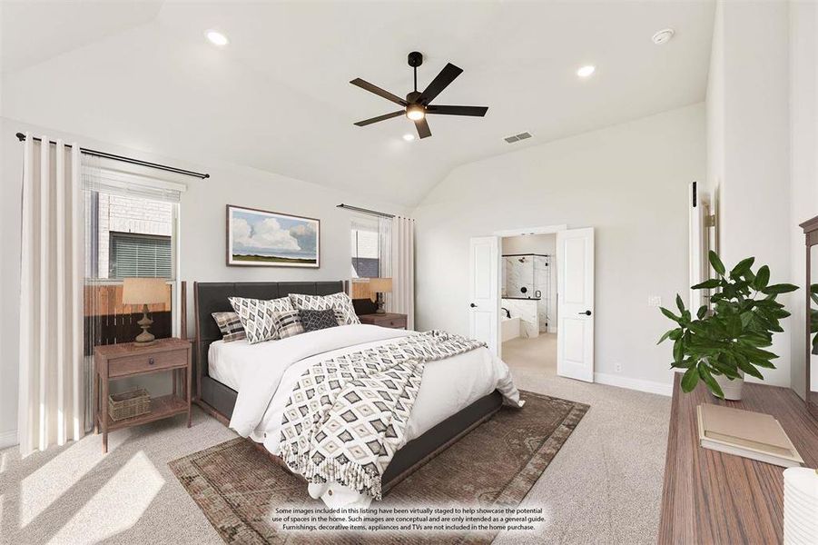 Furnished interior view inside a new home in Ridge Ranch Classic 60, Mesquite (Image 11).