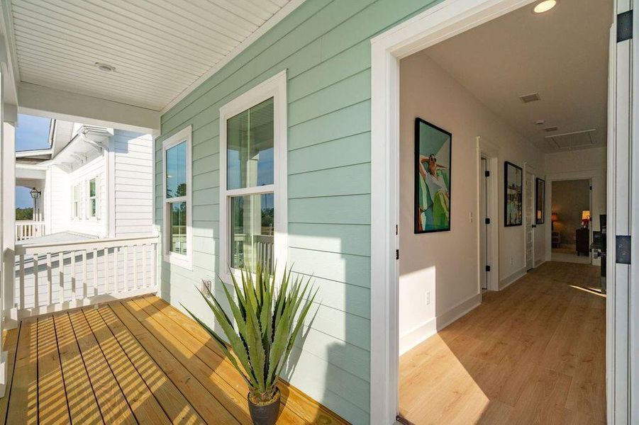 Exterior details and patio area of a home in Kings River Preserve, Hollywood (Image 30).