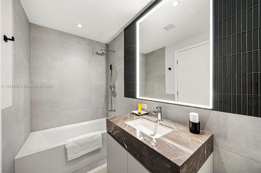 Furnished interior view inside a new home in Five Park, Miami Beach (Image 17). Furnished interior view inside a new home in Five Park, Miami Beach (Image 17).