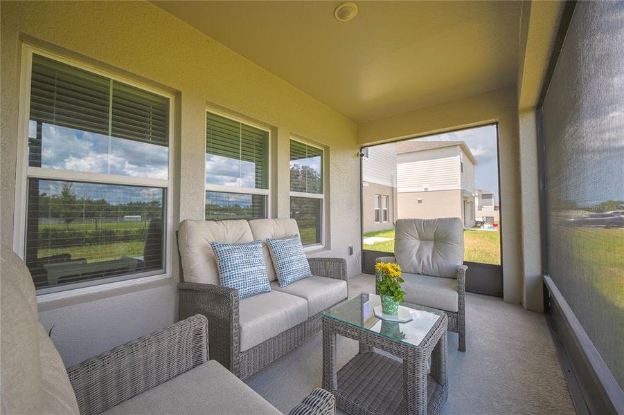 Exterior details and patio area of a home in Pasadena Point, Wesley Chapel (Image 25). Exterior details and patio area of a home in Pasadena Point, Wesley Chapel (Image 25).