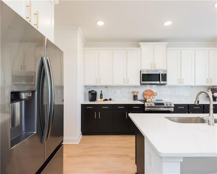 Furnished interior view inside a new home in Clark Farms, Flowery Branch (Image 15). Furnished interior view inside a new home in Clark Farms, Flowery Branch (Image 15).