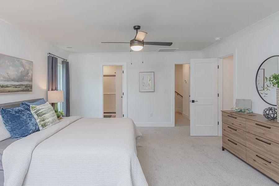Representative furnished interior of a home built from the 1557 Townhome by Adams Homes in Parkstone Place Townhomes, Roebuck (Image 13).