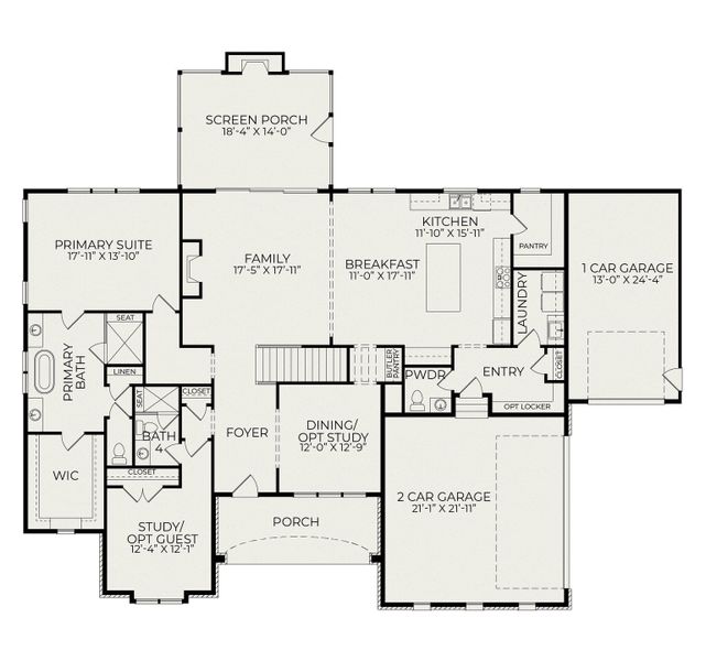 2D floor plan layout for the Shelby Tudor by Homes by Dickerson in Cattail, Clayton, NC (Image 5).