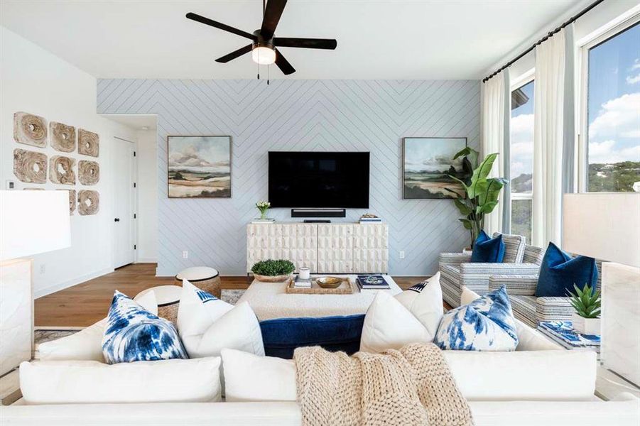 Furnished interior view inside a new home in Tavolo Park, Fort Worth (Image 6). Furnished interior view inside a new home in Tavolo Park, Fort Worth (Image 6).