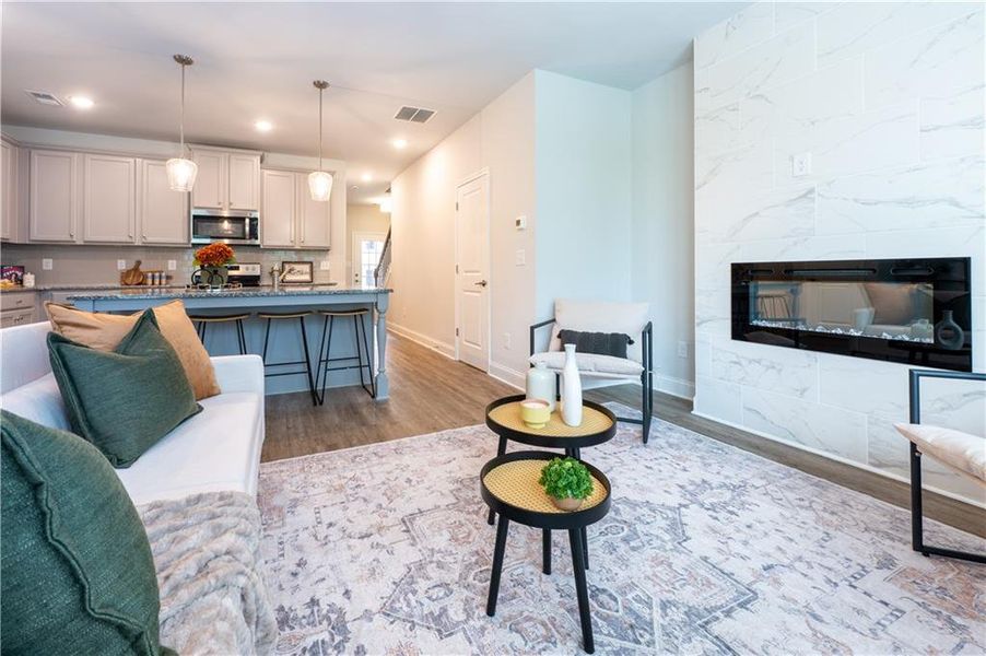 Furnished interior view inside a new home in , Homer (Image 15).