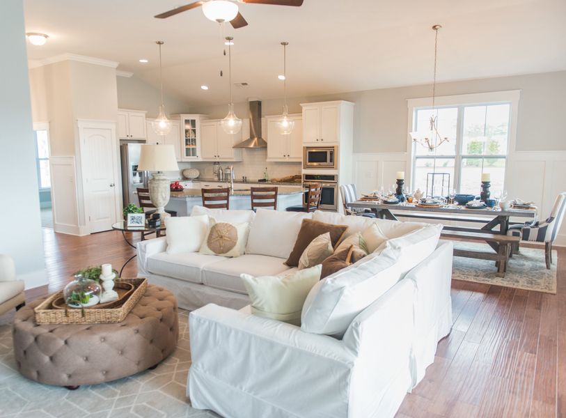 Representative furnished interior of a home built from the Bedford by Bill Clark Homes in Sidbury Landing, Wilmington (Image 5). Representative furnished interior of a home built from the Bedford by Bill Clark Homes in Sidbury Landing, Wilmington (Image 5).