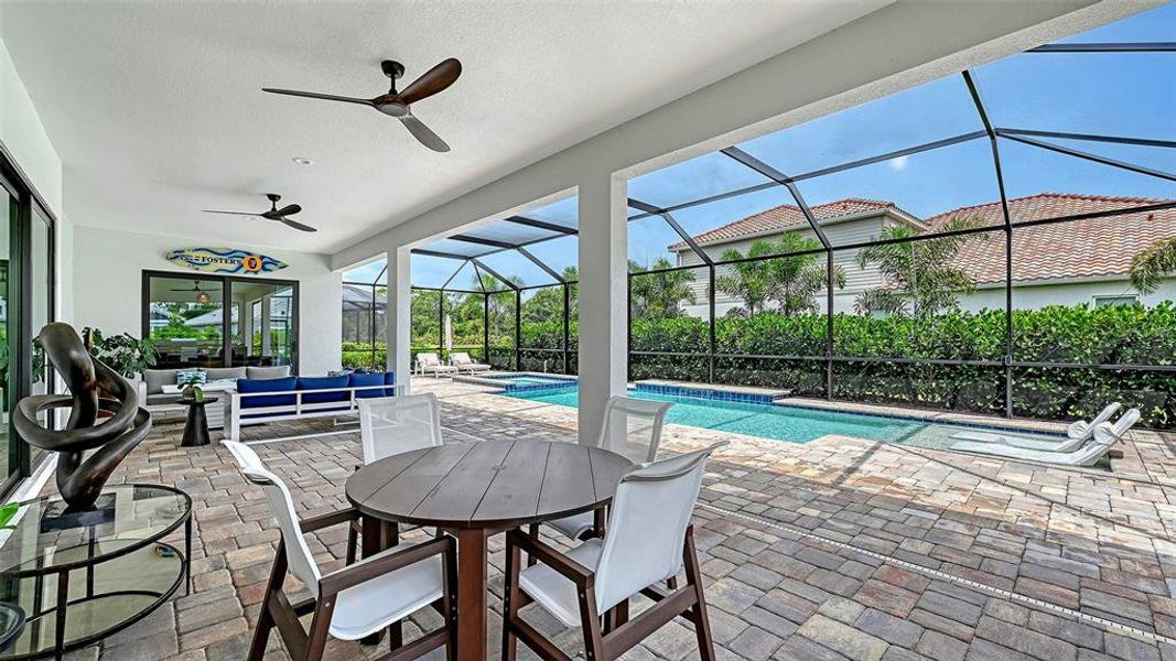 Exterior details and patio area of a home in Windward, Lakewood Ranch (Image 3). Exterior details and patio area of a home in Windward, Lakewood Ranch (Image 3).