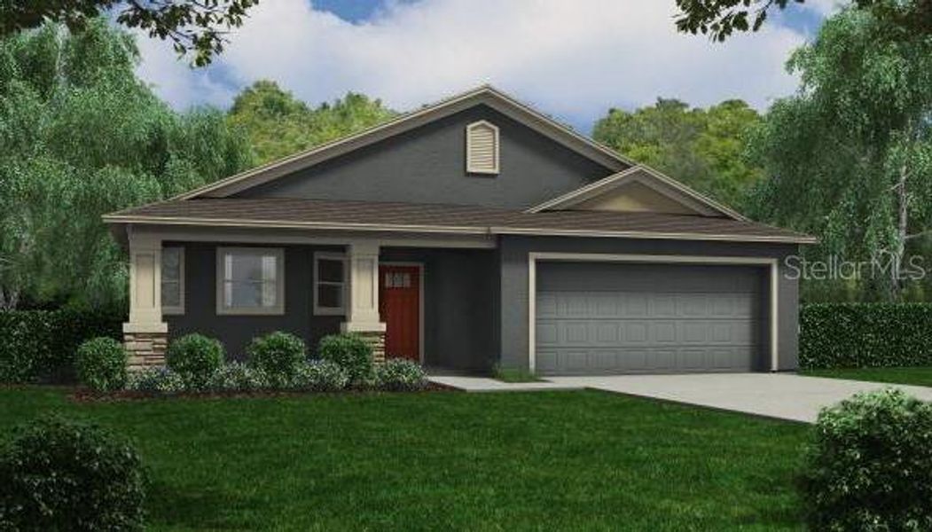 Front exterior of a new home in , Indian Lake Estates, FL, highlighting curb appeal (Image 1).