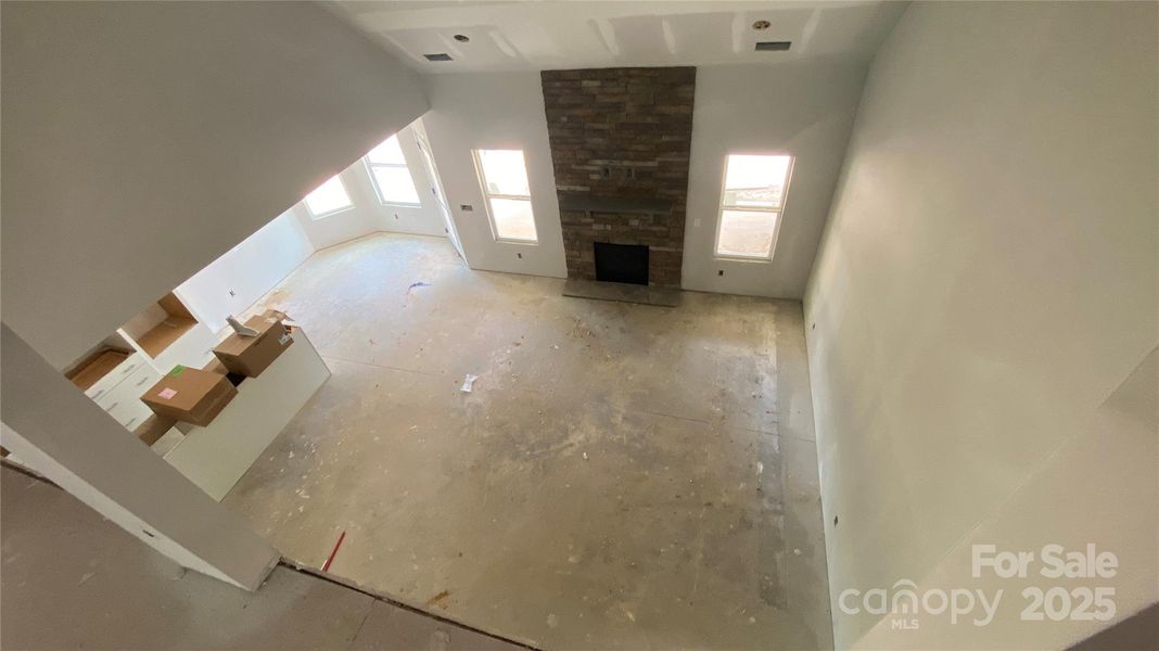 Family Room from above Family Room from above