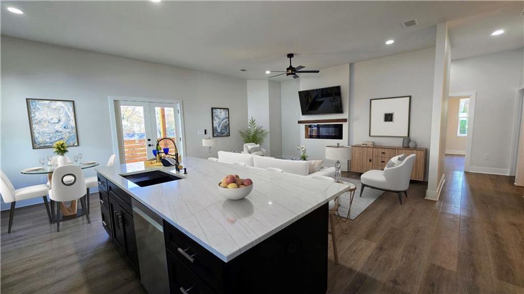 Furnished interior view inside a new home in , East Point (Image 4).