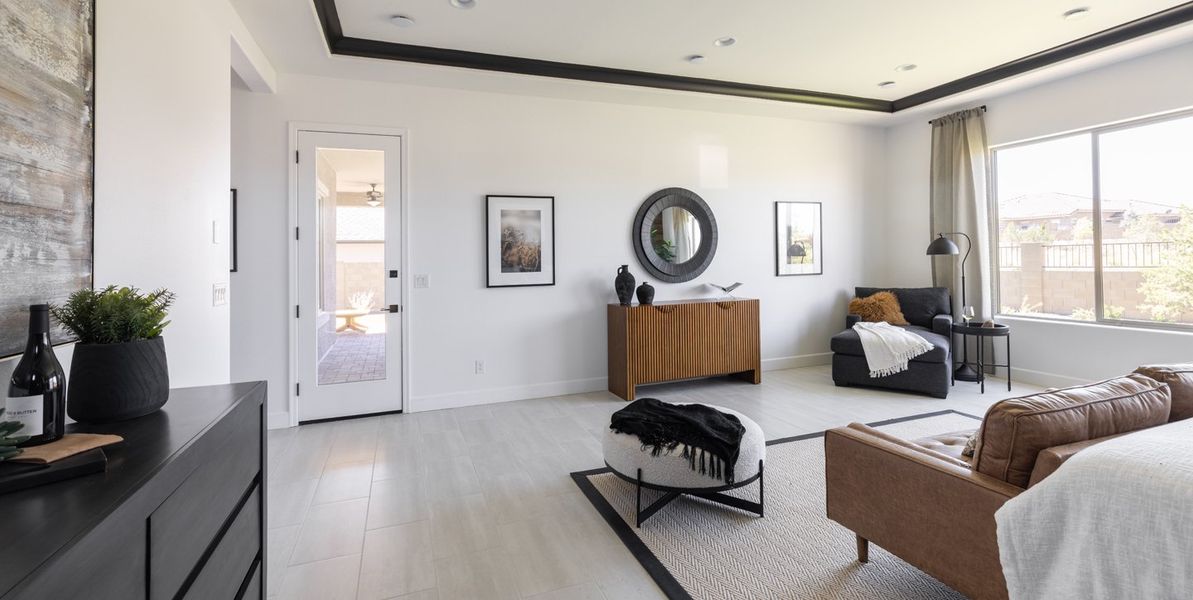 Furnished interior view inside a new home in Horizon at The Dells, Prescott (Image 14). Furnished interior view inside a new home in Horizon at The Dells, Prescott (Image 14).