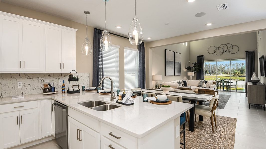 Furnished interior view inside a new home in Westview Community Group Page, Kissimmee (Image 12).