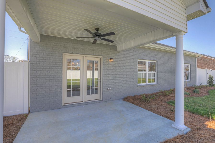 Exterior details and patio area of a home in Fox Run, Manchester (Image 17). Exterior details and patio area of a home in Fox Run, Manchester (Image 17).