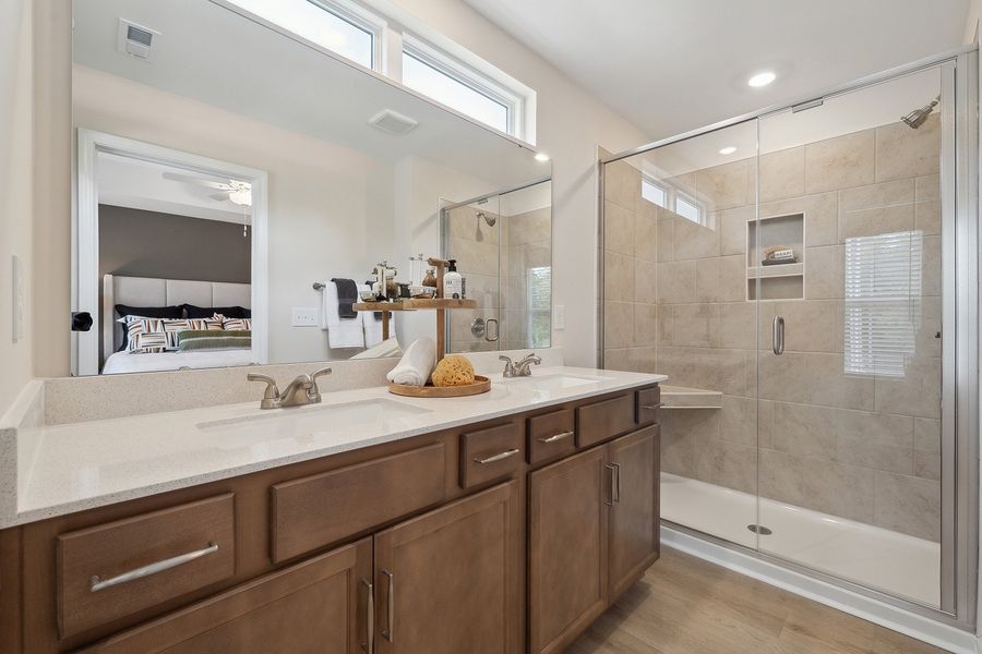 Representative furnished interior of a home built from the Clover - Genesis Value Collection by Mungo Homes in Lakeview Village, Charlotte (Image 7).