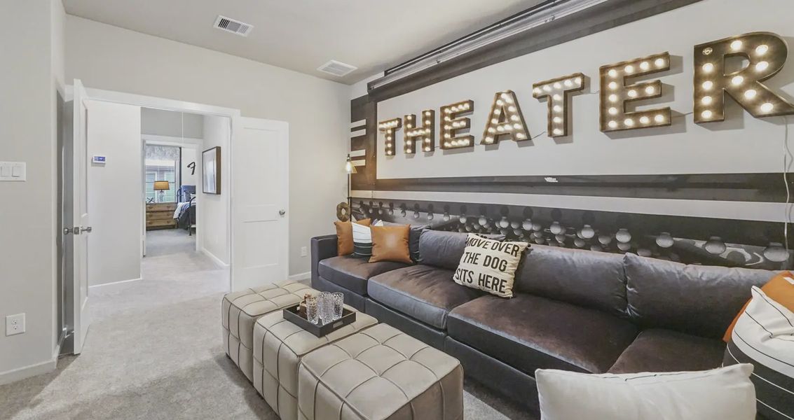 Representative furnished interior of a home built from the Medina by Chesmar Homes in Jordan Ranch 55's, Fulshear (Image 11).