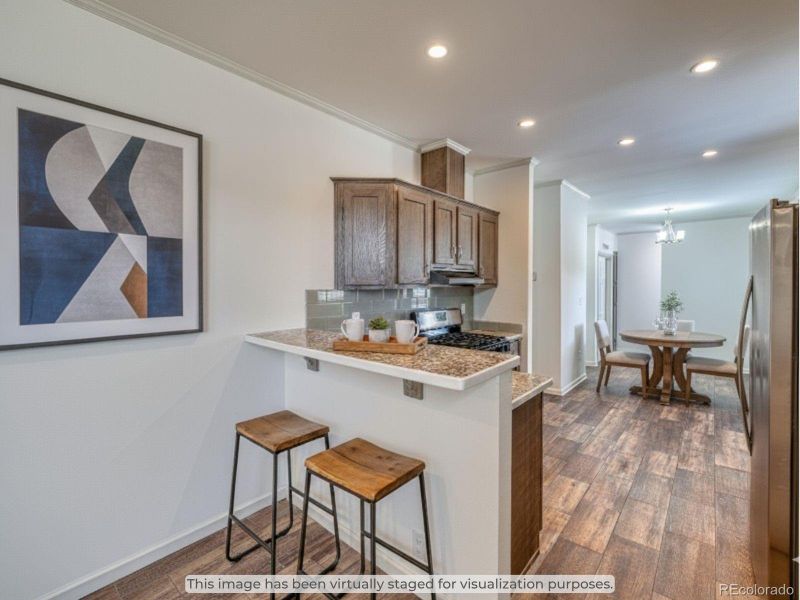 Furnished interior view inside a new home in , Leadville (Image 3).