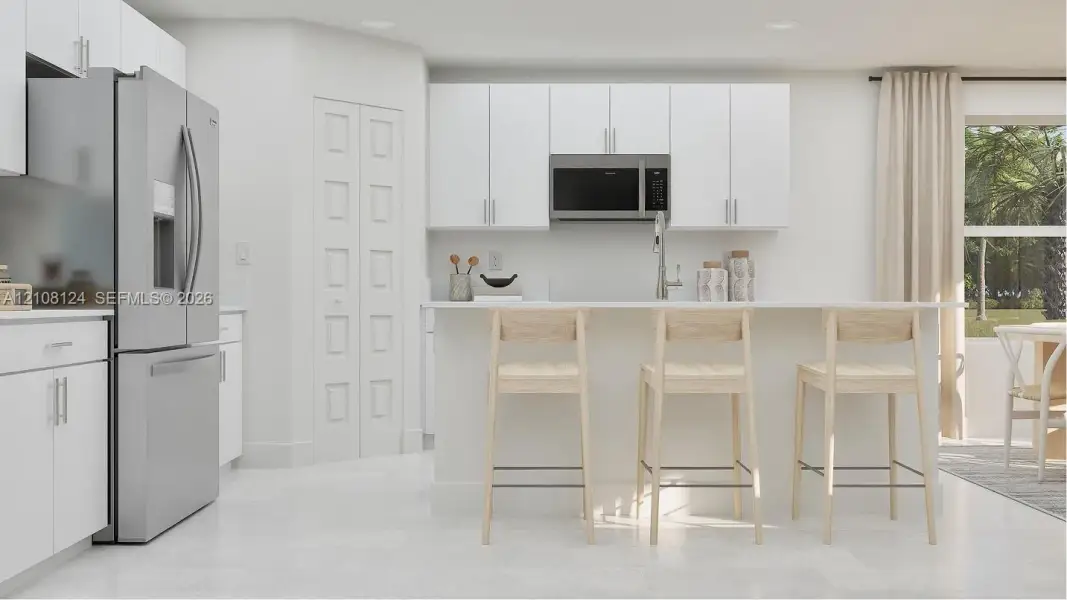 Furnished interior view inside a new home in , Miami (Image 14).