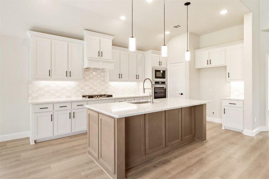 Furnished interior view inside a new home in Woodstone, Providence Village (Image 6).
