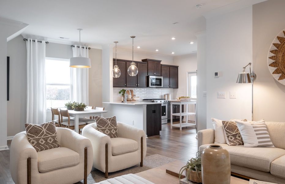 Representative furnished interior of a home built from the Harris by Pulte Homes in Parkside Crossing, Charlotte (Image 17).