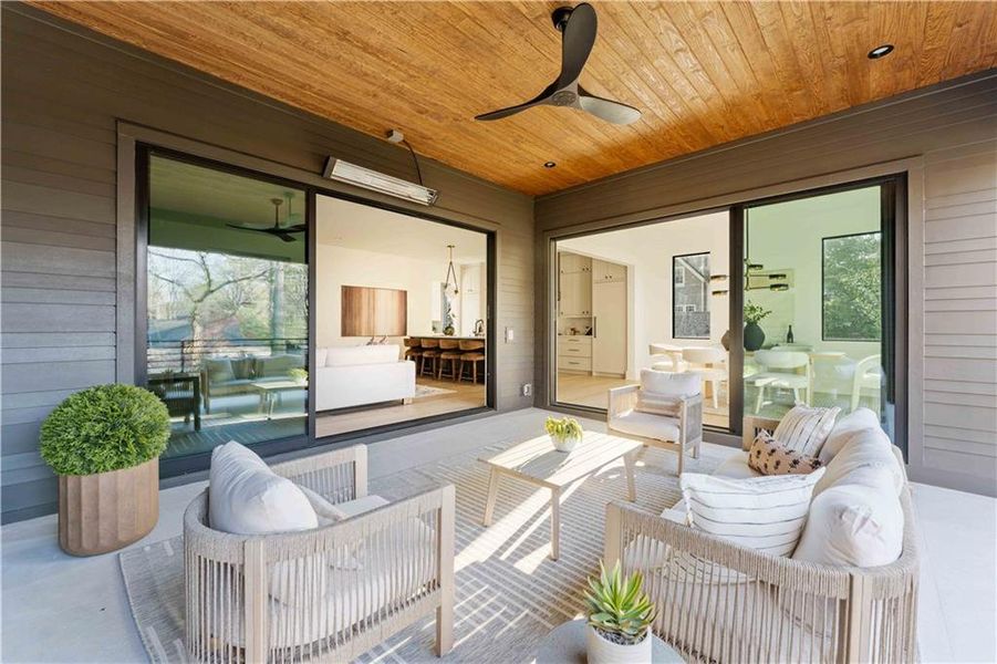 Exterior details and patio area of a home in , Atlanta (Image 26).