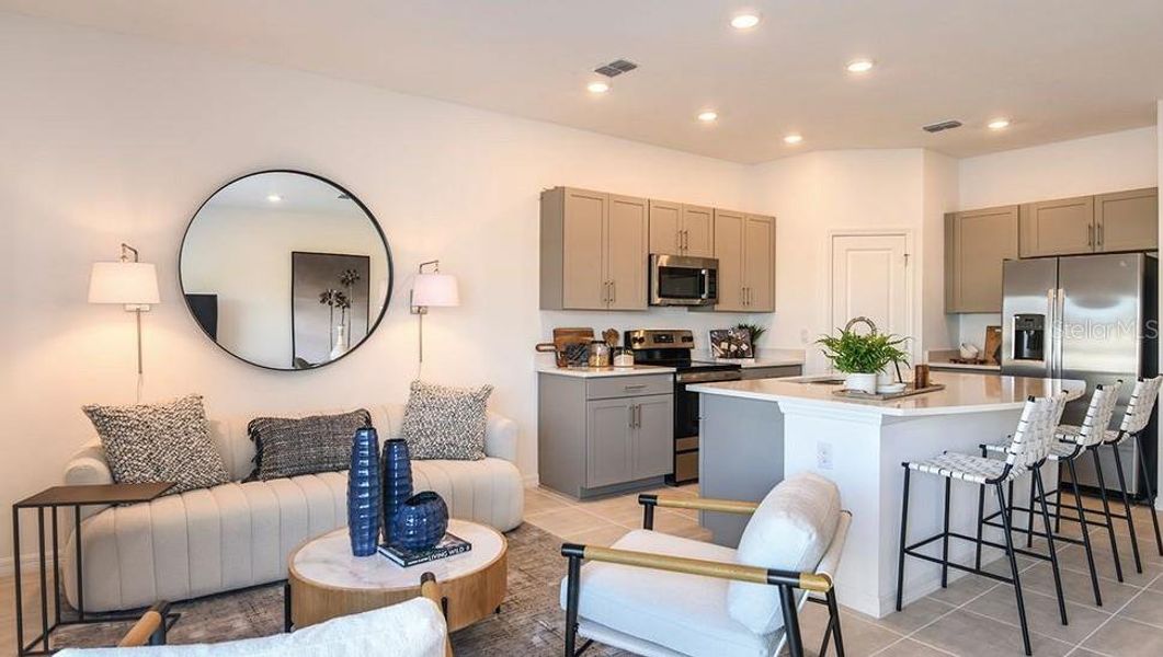 Furnished interior view inside a new home in The Townhomes at Azario Lakewood Ranch, Bradenton (Image 8).