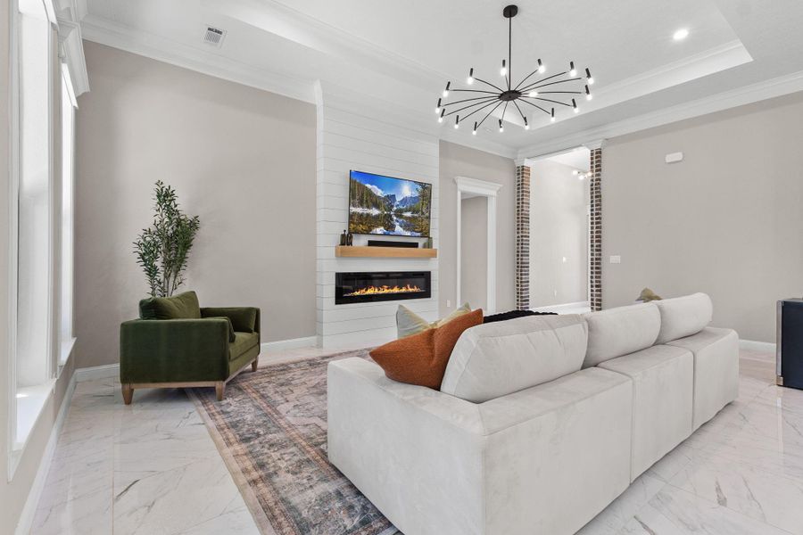 Furnished interior view inside a new home in , Beaumont (Image 35).