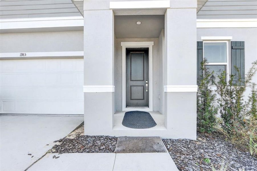 Exterior details and patio area of a home in The Reserve at Lake Ridge, Minneola (Image 4).
